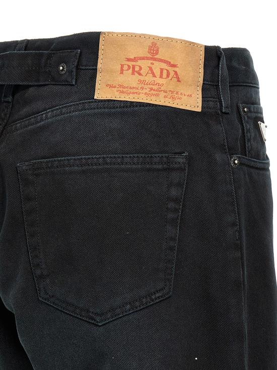 25FW 프라다 데님 팬츠 GEP358SAAO148JF0557 Black - PRADA