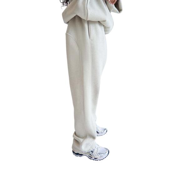  피어오브갓 트레이닝/조거 팬츠 피어 오브 갓 릴렉스 플리스 스웨트 팬츠 (파이핑 헤더 스톤/클라우드 화이트) - FEAR OF GOD
