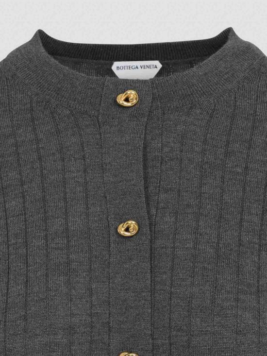 25FW 보테가베네타 가디건 835337V5L701370 Grey - BOTTEGA VENETA