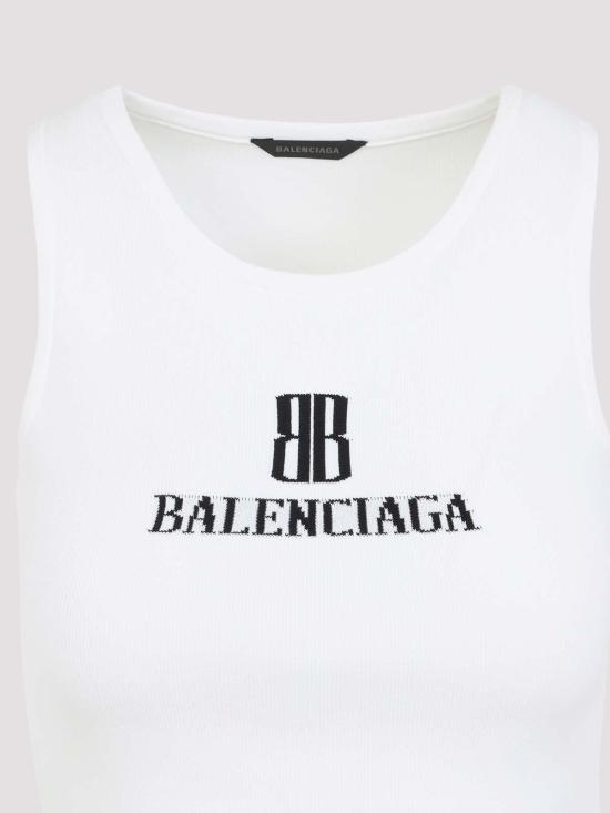 25FW 발렌시아가 민소매 티셔츠 835500T52319040 White - BALENCIAGA