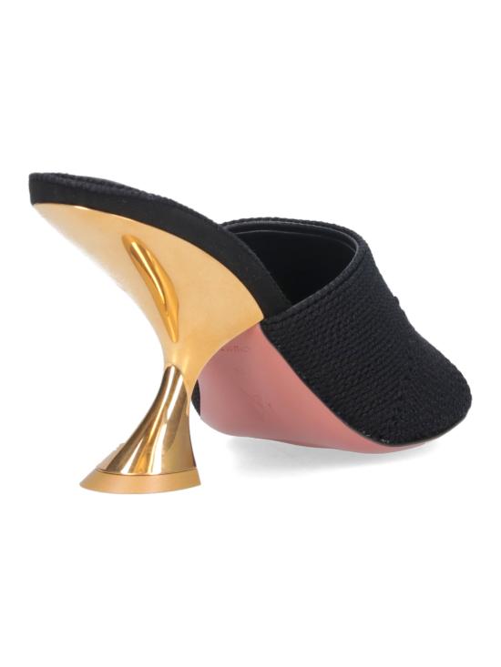 25SS 아미나 무아디 힐/펌프스 14S364279TAY WOVEN BLACK GOLD METAL Black - AMINA MUADDI