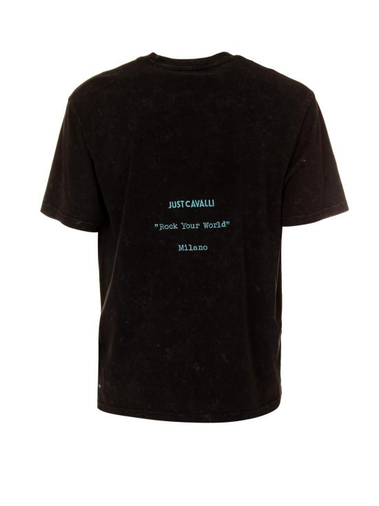 25SS 저스트까발리 반팔 티셔츠 78OAHA03 CJW71899 Black - JUST CAVALLI
