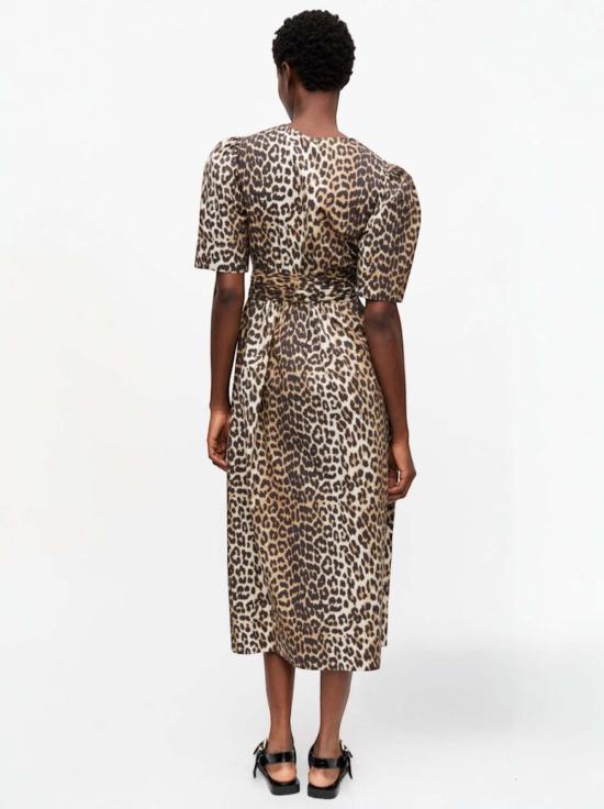  가니 숏 원피스 타이 스트랩 미디 드레스 - GANNI