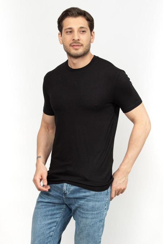 25FW 엠포리오 아르마니 반팔 티셔츠 8N1TF0 1JCDZ 0999 Black - EMPORIO ARMANI