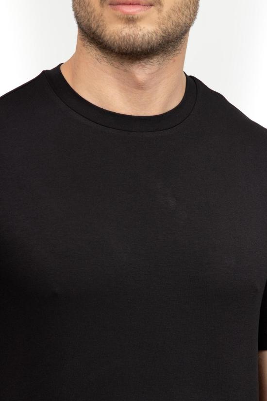 25FW 엠포리오 아르마니 반팔 티셔츠 8N1TF0 1JCDZ 0999 Black - EMPORIO ARMANI