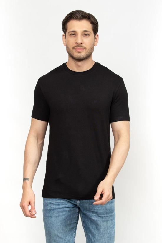 25FW 엠포리오 아르마니 반팔 티셔츠 8N1TF0 1JCDZ 0999 Black - EMPORIO ARMANI