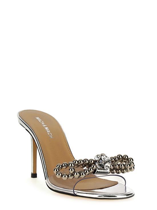 25SS 마흐앤마흐 뮬/슬리퍼 R25S093585X02B32TRANSPARENTSILVER Silver - MACH&MACH