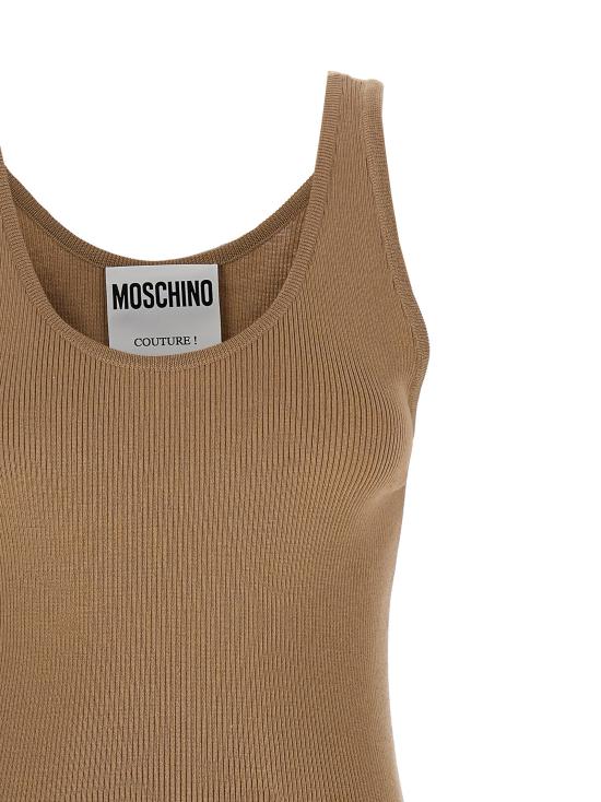 25SS 모스키노 민소매 티셔츠 J088205010019 Beige - MOSCHINO