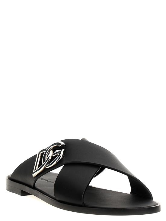25SS 돌체앤가바나 뮬/슬리퍼 A80440AO60280999 Black - DOLCE & GABBANA