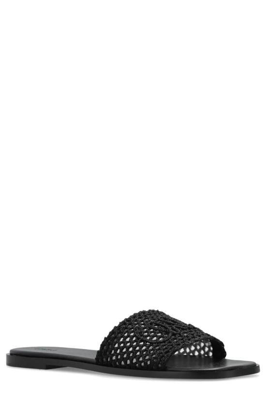 25FW 끌로에 뮬/슬리퍼 CH25A12LRG 001 BLACK - CHLOE