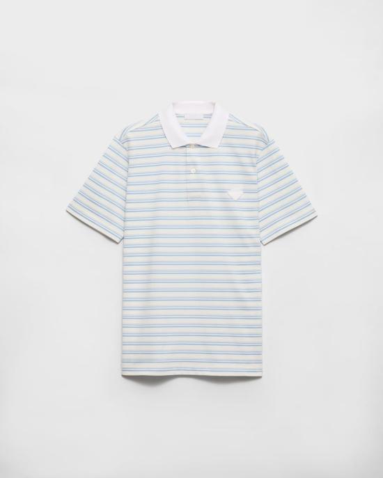 25FW 프라다 폴로 티셔츠 UJN76517KS F0W3B BIANCELEST