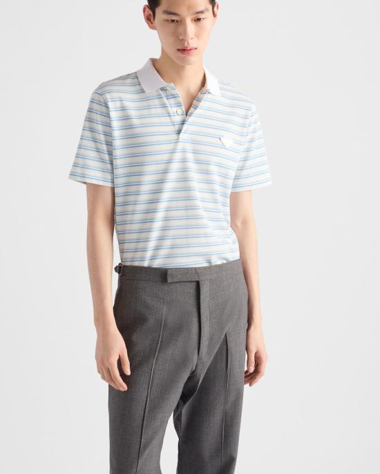 25FW 프라다 폴로 티셔츠 UJN76517KS F0W3B BIANCELEST - PRADA