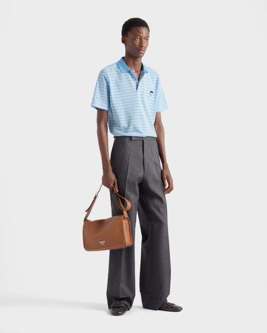 25FW 프라다 폴로 티셔츠 UJN76517KS F014E AZURRONERO - PRADA