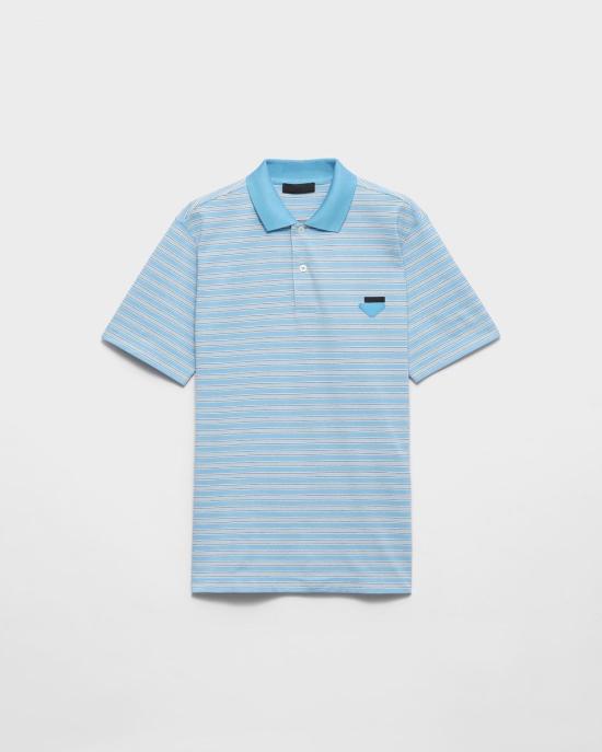 25FW 프라다 폴로 티셔츠 UJN76517KS F014E AZURRONERO