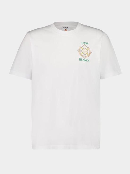 25FW 카사블랑카 반팔 티셔츠 MPF25JTS00111EX WHITE