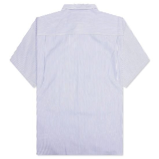 25SS 꼼데가르송 반팔 셔츠 HOB023S25 BLUEWHITE - COMME DES GARCONS