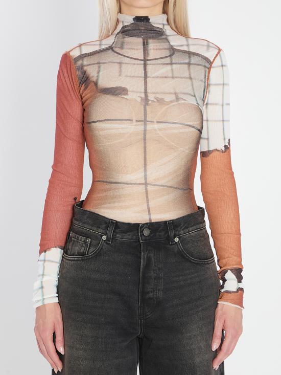 25FW 장 폴 고티에 긴팔 티셔츠 WTO308M003P 150100 WHITE