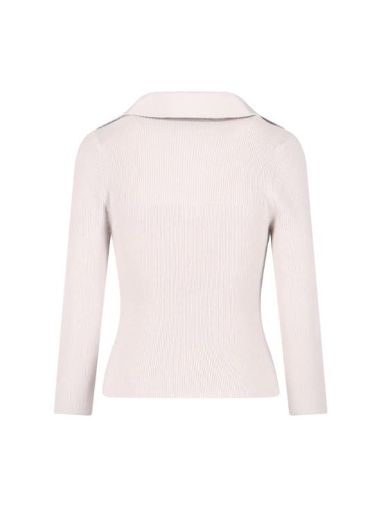 25FW 비비안웨스트우드 MARINA 마리나 오브 자수 폴로 스웨터 18030040 Y001VA402 WHITE - VIVIENNE WESTWOOD