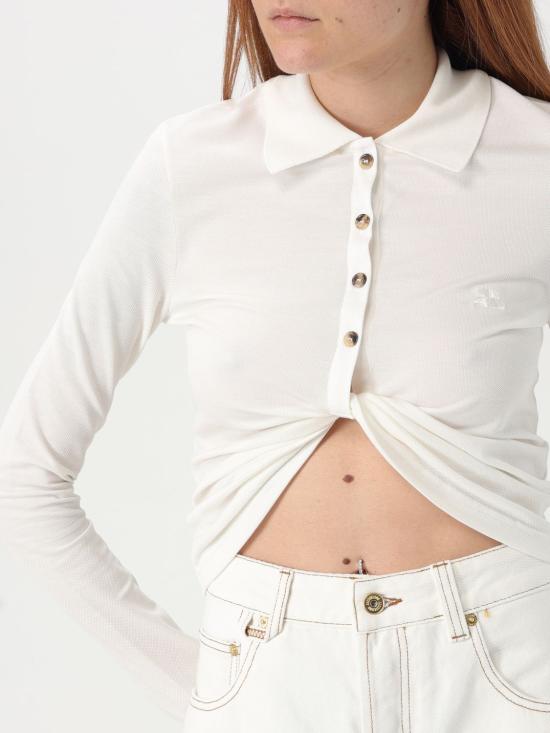 25FW 쿠레쥬 긴팔 티셔츠 225JPO048JS0193 0001 White - COURREGES