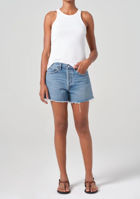  에이골디 데님 숏팬츠 아골드 파커 롱 숏 - AGOLDE