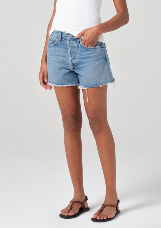  에이골디 데님 숏팬츠 아골드 파커 롱 숏