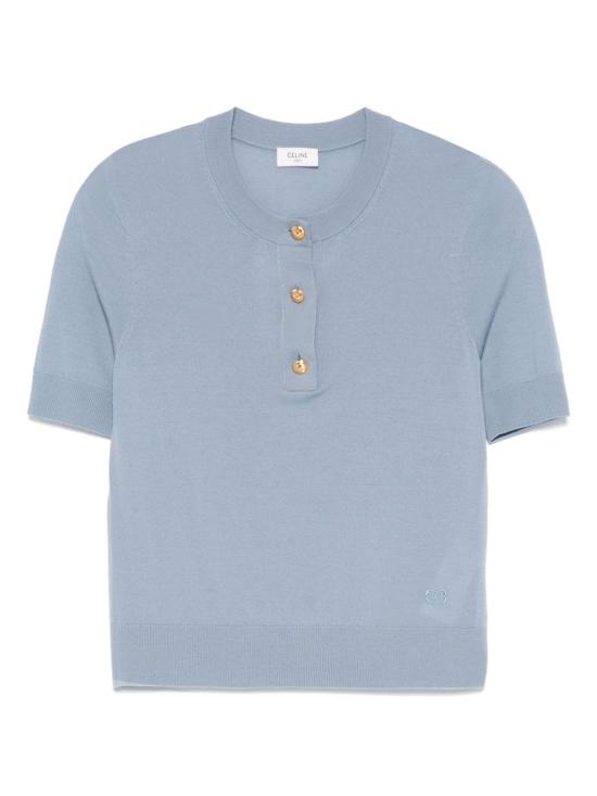 25SS CELINE CAPSULE 반팔 티셔츠 RY0D9 D06907UB Clear Blue