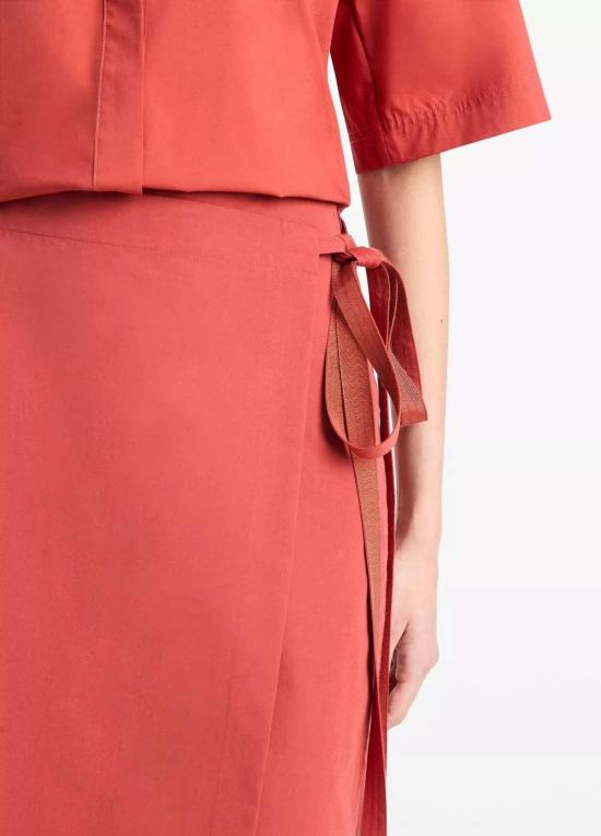  빈스 미디 스커트 랩 스트레이트 스커트 - VINCE