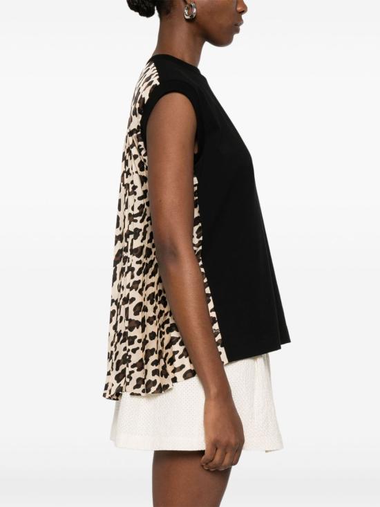 25SS 사카이 민소매 티셔츠 25 07908 061 Black - SACAI