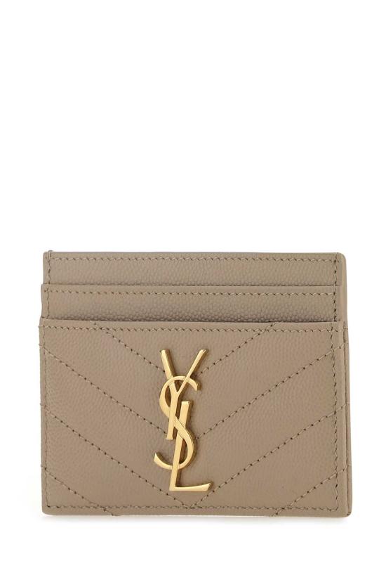 26FW 생로랑 카산드라 마틀라세 카드 케이스 423291BOW01 2721 Beige o Tan - SAINT LAURENT