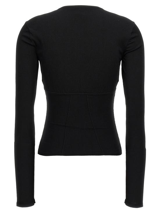 24FW 넨시 도자카 긴팔 티셔츠 NDAW24KT061BLACK Black - NENSI DOJAKA