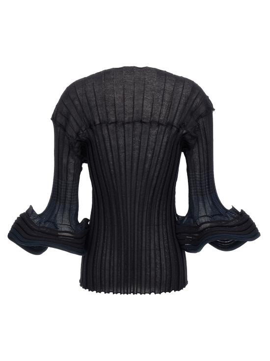 24FW 이세이 미야케 이브닝 티셔츠 IM48KN28517 Blue - ISSEY MIYAKE