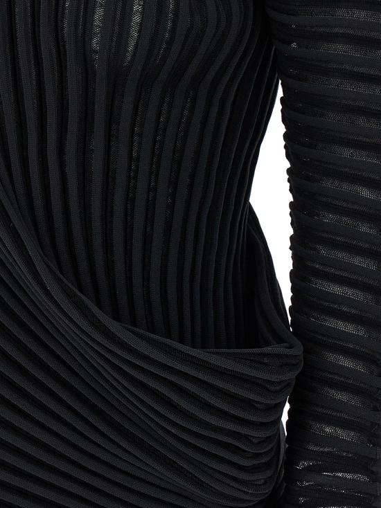 26SS 이세이 미야케 긴팔 티셔츠 IM56KN82315 Black - ISSEY MIYAKE