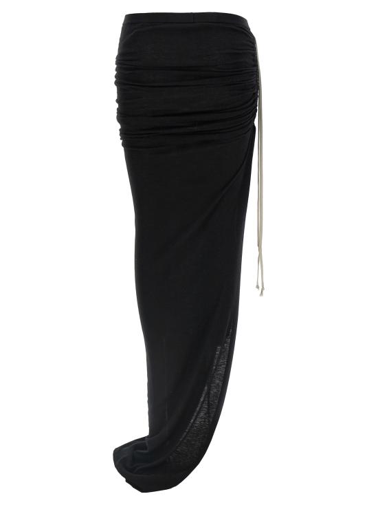 25FW 릭 오웬스 롱 스커트 RP02E4359JR09 Black - RICK OWENS