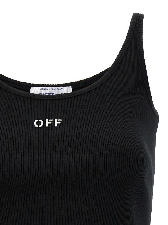 25FW 오프화이트 민소매 티셔츠 OWAD072C99JER00210011001 Black - OFF WHITE