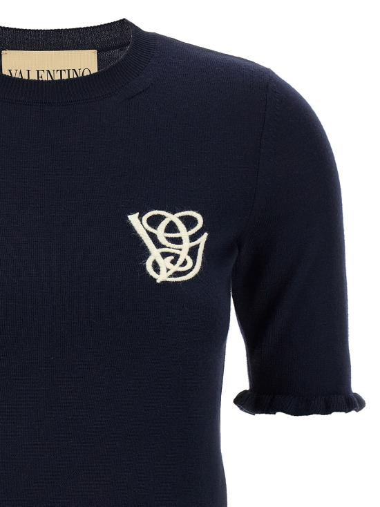 25FW 발렌티노 가라바니 반팔 티셔츠 B3KC66H9HFBBE Blue - VALENTINO GARAVANI