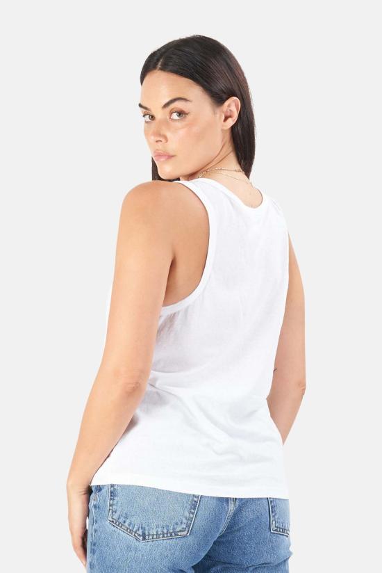  리던 민소매 티셔츠 Re/Done Beach Tank Opti White - RE/DONE