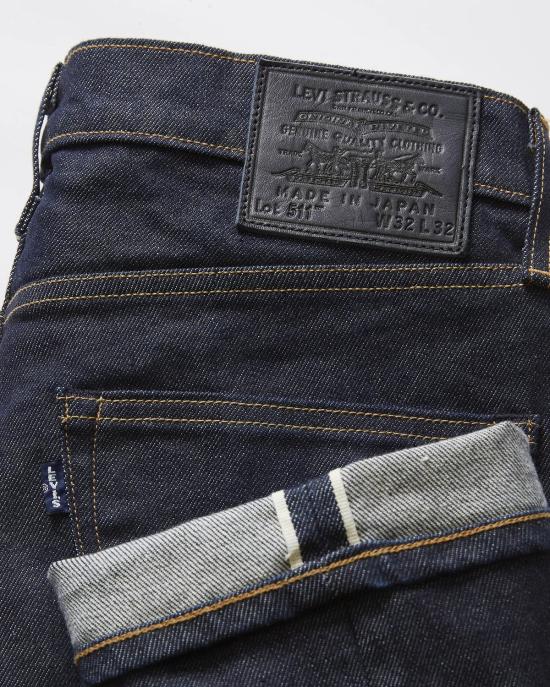  리바이스 데님 팬츠 블루탭 메이드 인 재팬 511 슬림핏 청바지 - LEVI'S