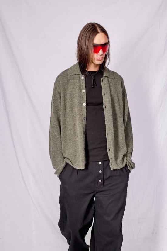  아워레가시 긴팔 티셔츠 아워 레거시 퍼지 알파카 이브닝 폴로 - OUR LEGACY