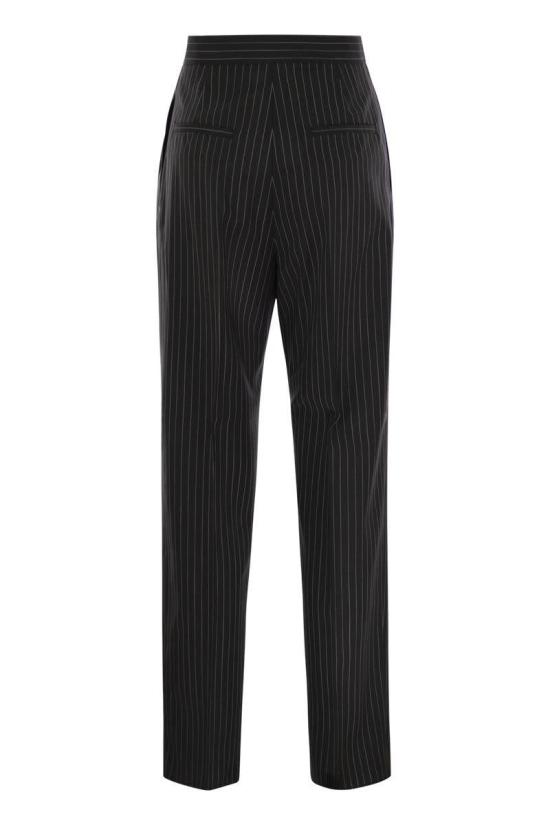 25FW 막스마라 스트레이트 팬츠 2521136021600 002 Black - MAX MARA