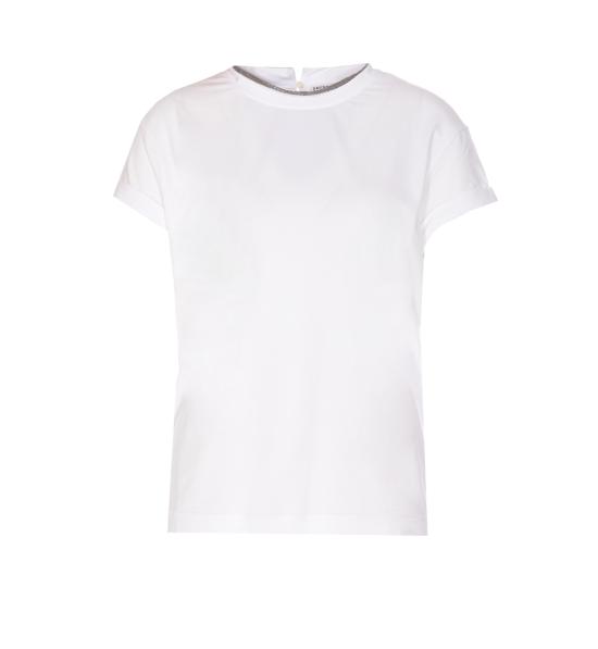 25FW 브루넬로 쿠치넬리 반팔 티셔츠 M0T18BD200 C159 White