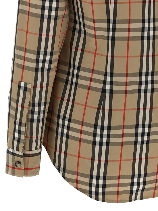 26FW 버버리 라프윙 체크 롱 슬리브 셔츠 8111847ARCHIVEBEIGEIPCHK - BURBERRY