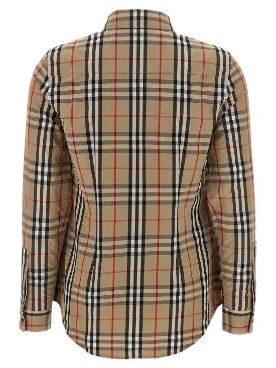 26FW 버버리 라프윙 체크 롱 슬리브 셔츠 8111847ARCHIVEBEIGEIPCHK - BURBERRY