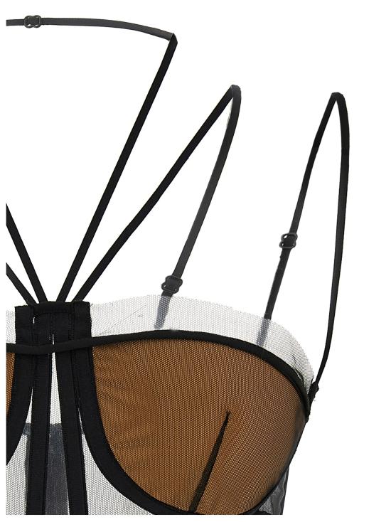 25SS 넨시 도자카 민소매 티셔츠 NDSS25TOP093BLACKNUDE Black - NENSI DOJAKA