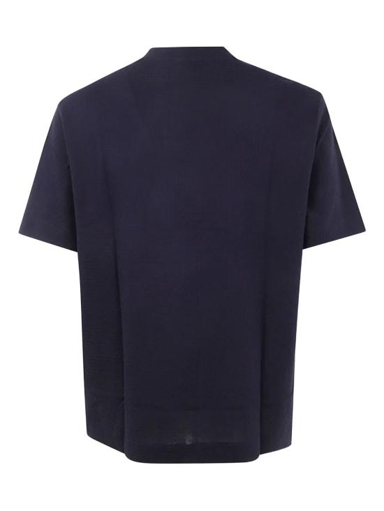 25FW 엠포리오 아르마니 탑 EM003011 AF10762 FB297 FANCY NAVY PRINT - EMPORIO ARMANI