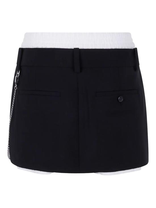 25FW 알렉산더 왕 숏팬츠 1WC3254915 965 BLACK WHITE - ALEXANDER WANG