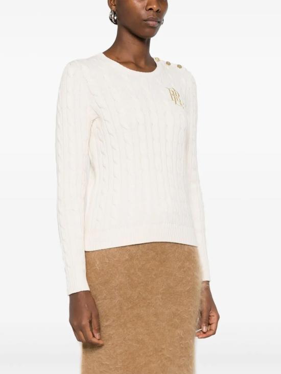 25FW 랄프 로렌 긴팔 티셔츠 200932223 002 MASCARPONE CREAM - RALPH LAUREN