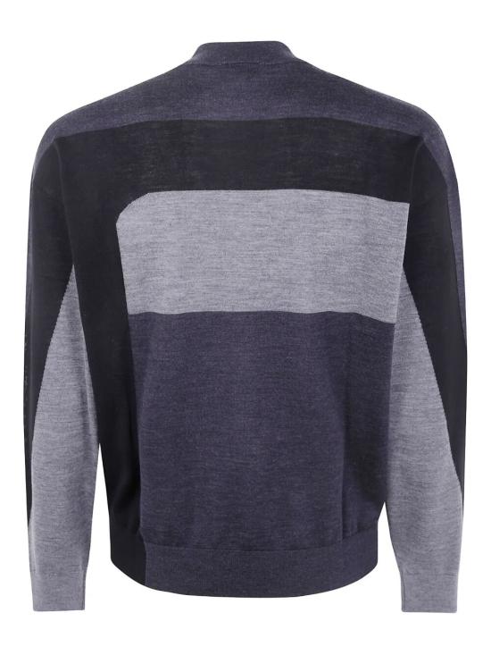 25FW 엠포리오 아르마니 스웨터 EM002423 AF14199 F8084 GREY MELANGE BLOCK - EMPORIO ARMANI