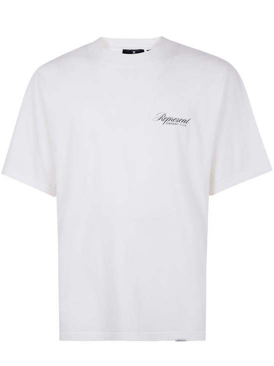 25FW 리프레젠트 반팔 티셔츠 OCM41201 072 072 FLAT WHITE - REPRESENT