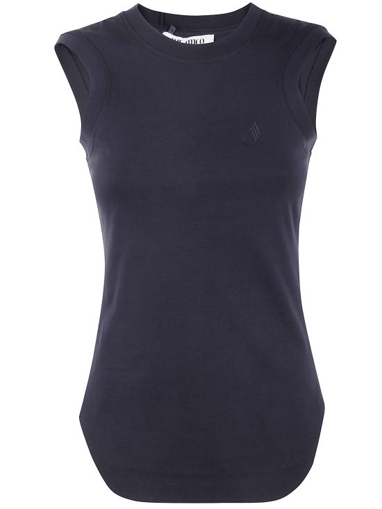 25SS 디 아티코 민소매 티셔츠 250WCN00003 JJJ025AA 100 BLACK - THE ATTICO