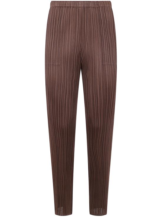 25SS 플리츠플리즈 스트레이트 팬츠 PP57JF407 44 BROWN